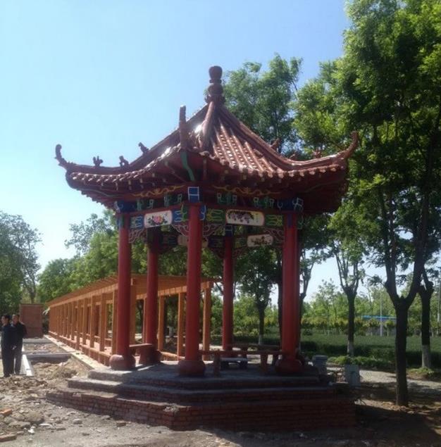 仿古四角涼亭